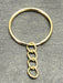 Set of 24 Keychain Rings with Chain, Gold - Gatuvia 1