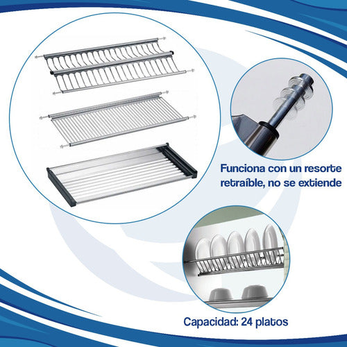 Cima Stainless Steel Dish Drainer for Cabinet 700 mm 2