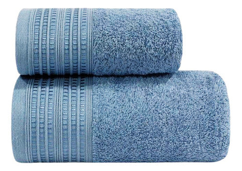 Set of Towel and Bath Sheet Palette Urban 100% Cotton x 2 Units 4