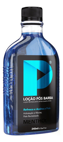 Loção Pós Barba Play Barber 240ml Menthol Kit Com 3 Unidades 3