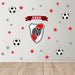 Arte grafico Vinilo Decorativo Pared Futbol River Personalizado 100x50cm 0