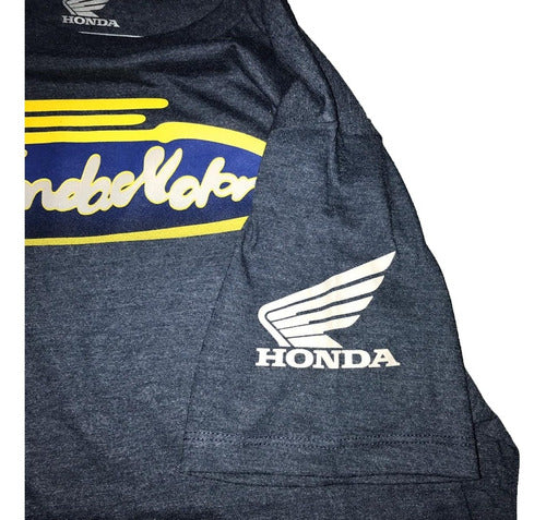 Honda Original T-Shirt Art Blue Logo Avant Motos 2