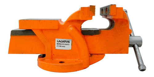 Lacatus Professional Fixed Bench Vise No. 4 with Anvil 100 mm 0