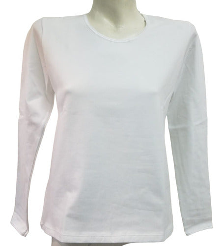 Women's Cotton and Lycra Long Sleeve T-shirt 2