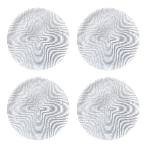 Noi Home Bazar Set of 4 Round Washable Individual Tablecloths 0