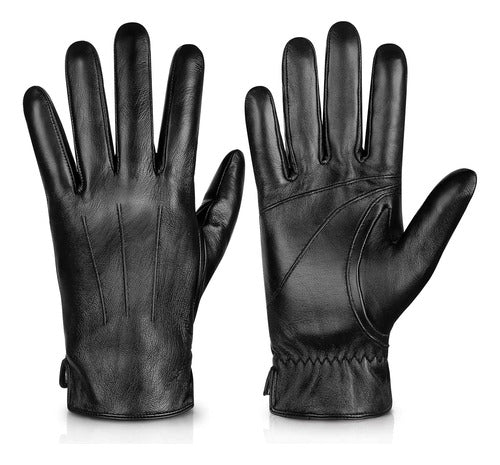 Genuine Sheepskin Alepo Gloves for Men, Motorcycle Driving Gloves 0