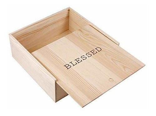 Stephan Baby Blessed Natural Pine Memory Box 0