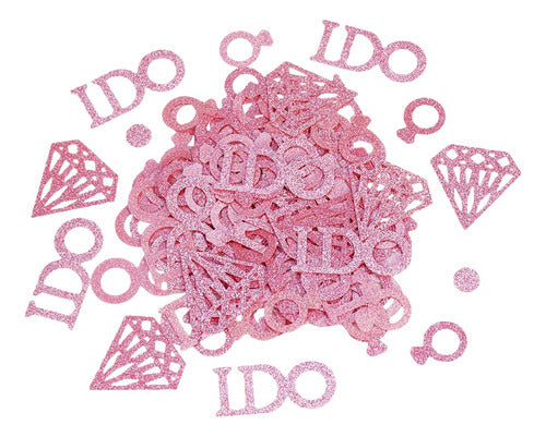 6 Confete, Anel De Diamante I Do Letter Shower Party 4