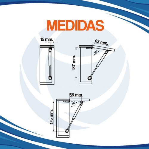 Cima Gas Piston Mini Elevator Doors 60 Newton 3