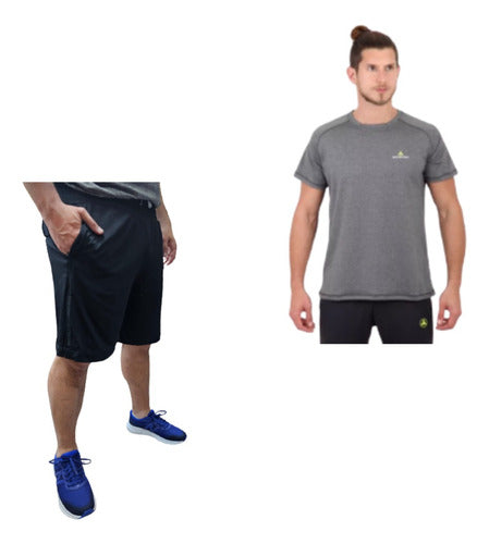 Urban Luxury Bermuda de Lycra Hombre + Remera GS Deportiva RMD Cuo S Int 0