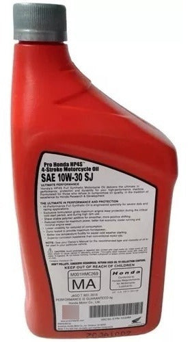 Honda HP4S 10W30 100% Synthetic Oil 946ml - Fussetti 1