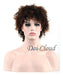 Cosplay Women Short Ruffled Curly Afro Dark Brown Wig 1