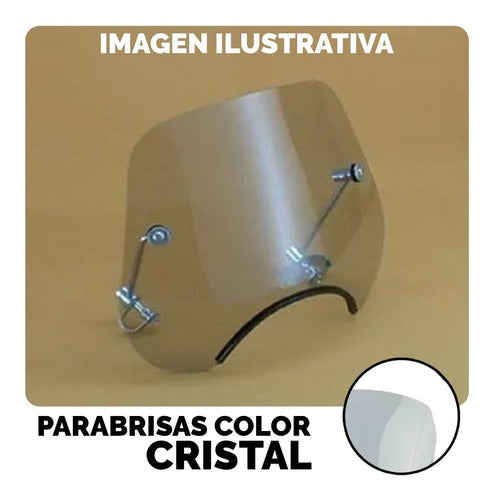 Parabrisas 33 Cm Curtain Mini Sport Bajo Cristal Ybr 125 Um 1