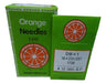 Orange Straight Sewing Machine Needles DB x 10 0