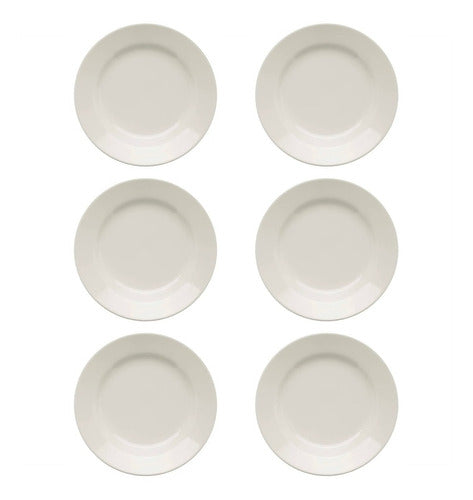 Biona Set of 6 Round Dessert Plates Ceramic 0