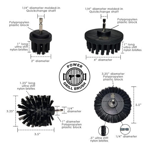 Kit De Limpieza De Barbacoa De 5 Piezas Con Cepillo Eléctric 4