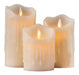 Candles Set of 3 LED Warm Light Fire Effect with Movement 0