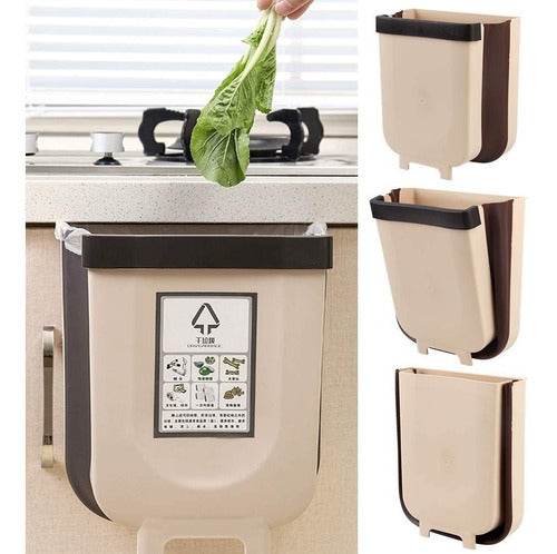 Everets.uy Hanging Trash Bin for Kitchen Waste - Foldable 1