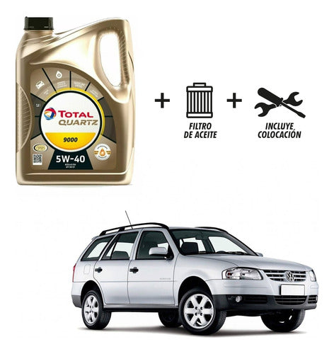 Total Oil Change and Oil Filter Volkswagen Gol Country 1.6L 0