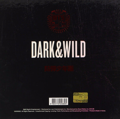 Bts Dark & Wild Vol 1 Cd Nuevo Importado + Bonus Material 1