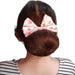 Combo Scrunchie Hair Tie XL White Bone x2 + Pink Flower Bun 3