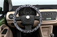 Iael Animal Print Steering Wheel Cover White and Black 38cm Afelpad 2