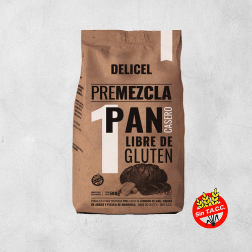 Delicel Homemade Gluten-Free Bread Mix 500g x 12 Units 1