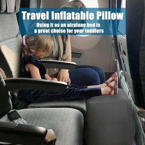 Eyasure Inflatable Travel Footrest Pillow, Airplane Bed for Kids 1