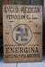 Cartel Pubmicidad Energine  En Madera Azul 0