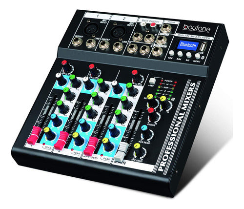 Boytone Bt-34mx - Mezclador De Audio Profesional Con Placa D 0