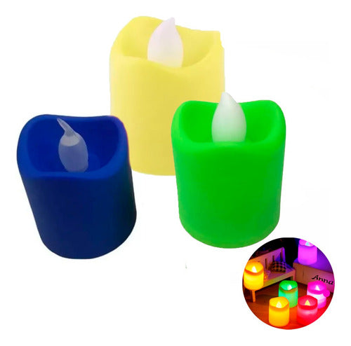 Mercadoflash Set of 3 Multicolor LED Candles - Portable Party Souvenir 0