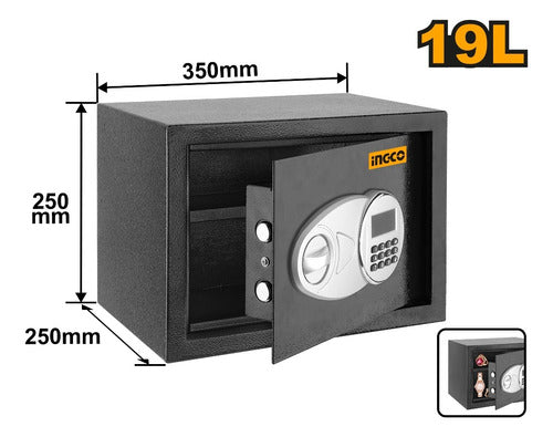 Ingco Digital Safe 19L Capacity ESF2502 1