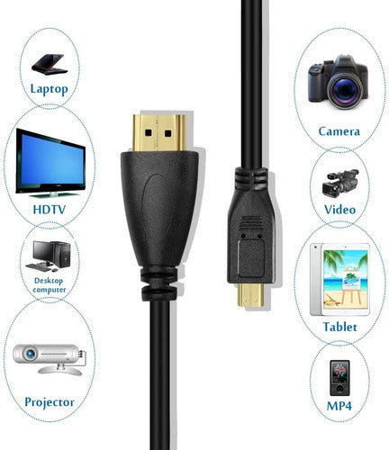 UCEC Spiral Micro HDMI to Full HDMI Cable 30cm 6