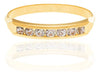 Rommanel Anillo De Oro 18k Laminado Mujer Zircon Compromiso Parejas 1