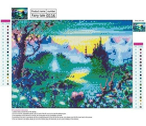 Eiflow 5D Diamond Painting Kit Magical Forest 30x40 cm 1