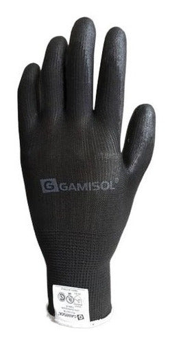 Gamisol Pack Polyester Gloves PU Coated Ventilated Back X 12 - Ulv 1