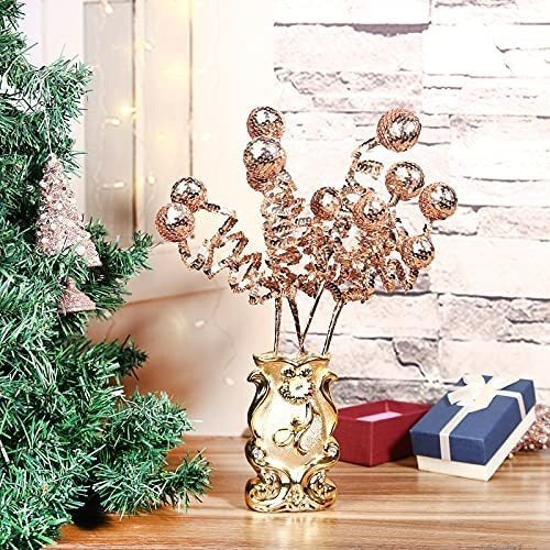 6 Ramas De Decoracion Zhanyigy Para Navidad Rose Gold 2