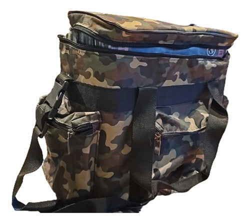 DJ Camouflage Bag for 50 Vinyl Records Waterproof Strap Imported 0
