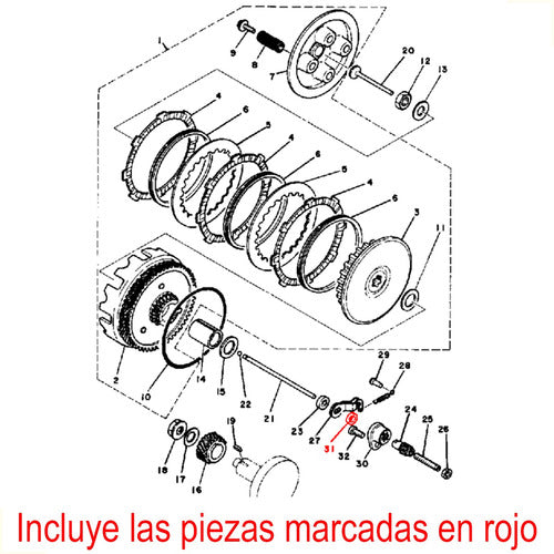 Reten Sin Fin De Embrague Para Yamaha Rx 100 1