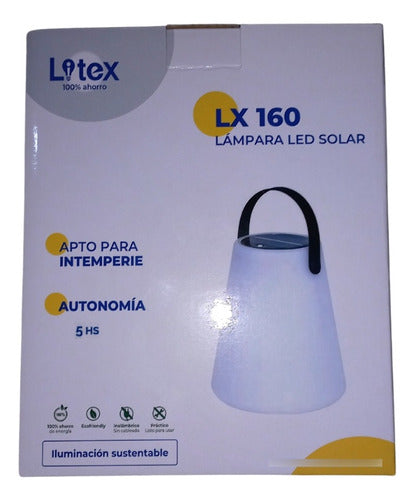 Litex Lampara Led Solar Lx160 Aplique Exterior Panel Bateria Litio 1