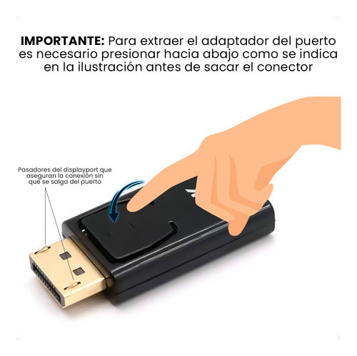 Adaptador Displayport A Hdmi Dp A Hdmi Full Hd 4k X 2 Unid 7