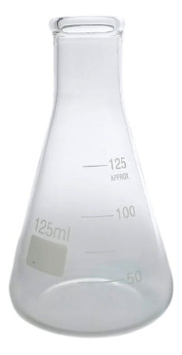 Promoção Erlenmeyer Boca Estreita 125 Ml Em Vidro Boro 3.3 0