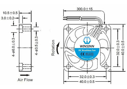 WINSINN PC Cooler 40mm 5V Hydraulic High-Speed 5-Pack 1