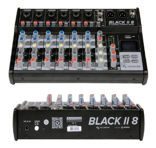 Consola Tecshow Black Ii 8 Usb Bluetooth 8 Canales Phantom 0