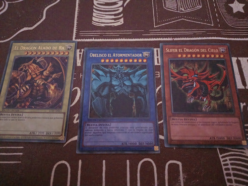 Yu-Gi-Oh! 3 Unique Egyptian Gods in Spanish 0