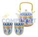 Combo Teapot + 2 Bowls for Tea, Made of China Porcelain - 90035 0