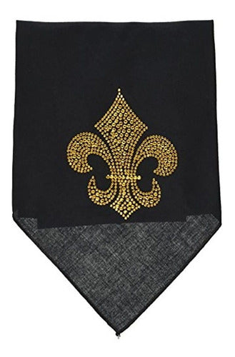 Fleur De Lis Oro Rhinestone Bandana 0