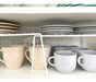 Set of 2 Reinforced White Expandable Shelf Organizers for Pantry 12