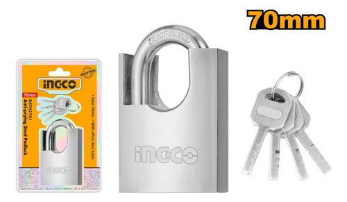 Ingco Anti-Pick Steel Padlock 70mm DSTK2701 0