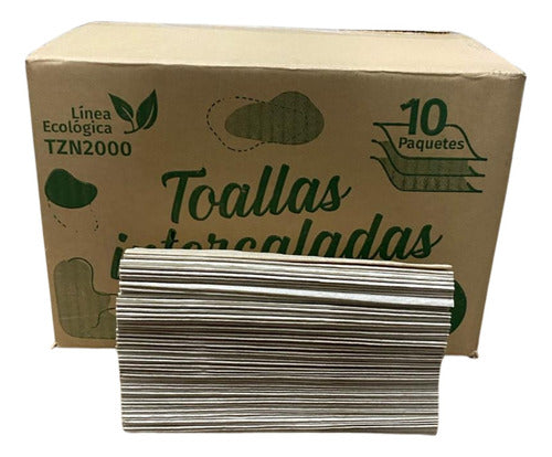 Toallas Intercaladas 20x24 Beige Baño Dispenser X2000u 0